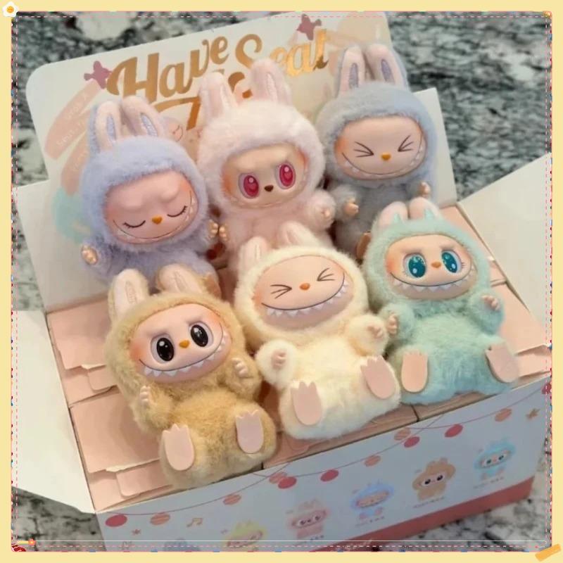 Kawaii Anime Figure 1bubu Monster Vinyl Blind Box Series Heartbeat Macaron Doll Keychain Kids Gift Birthday Holiday Ornament toy