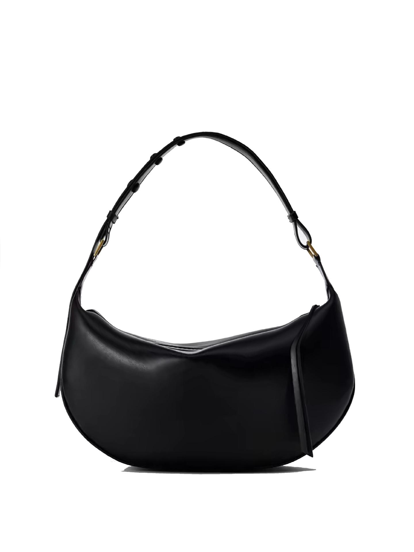 

Dumpling Crescent Armpit Bag for Women Large Capacity Shoulder Bags fashiPU Leather Crossbody Bags Trendy Purs handbag чёрный