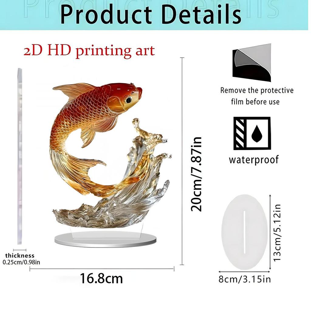 Spread Wings Eagle 2D Acrylic Standee - Home Office Decoration Ornament