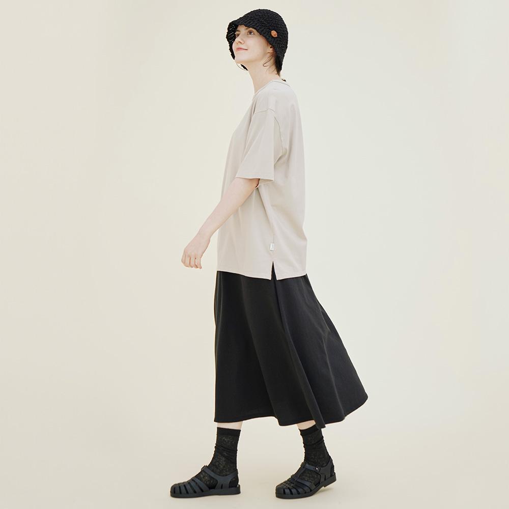 CHIQUITA Jersey Skirt (Cotton) Black 242401Sbk