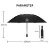Car Reverse Folding Umbrella With LED Flashlight Reflective Stripe Umbrella For Honda Fit Civic Accord 7 8 9 10 Pilot City Jazz