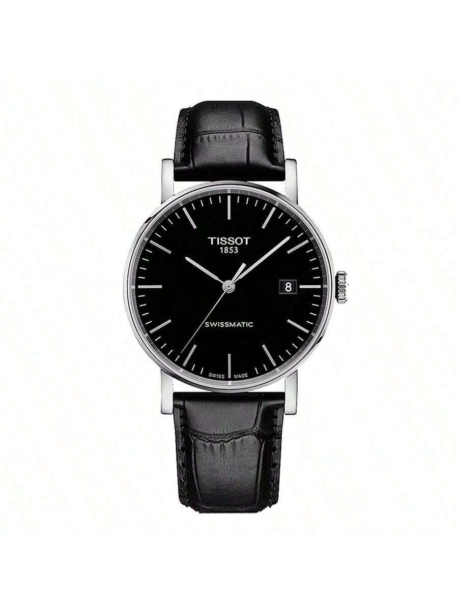 TISSOT Charm series quartz movement three-hand watch with date display, minimalist men s watch, Swiss made, 40mm T109.407.16.051.00 чёрный