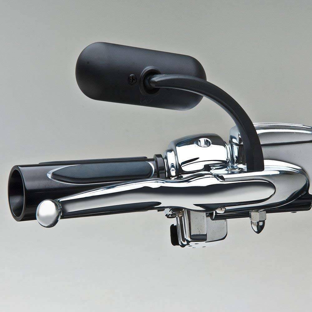 Pair Motorcycle Mini Oval Side Mirrors Fit For Harley Street Glide Road King US