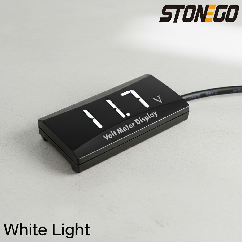 Mini 12V LED Waterproof Display Voltmeter Car Voltage Volt Gauge Panel Meter for Automotive