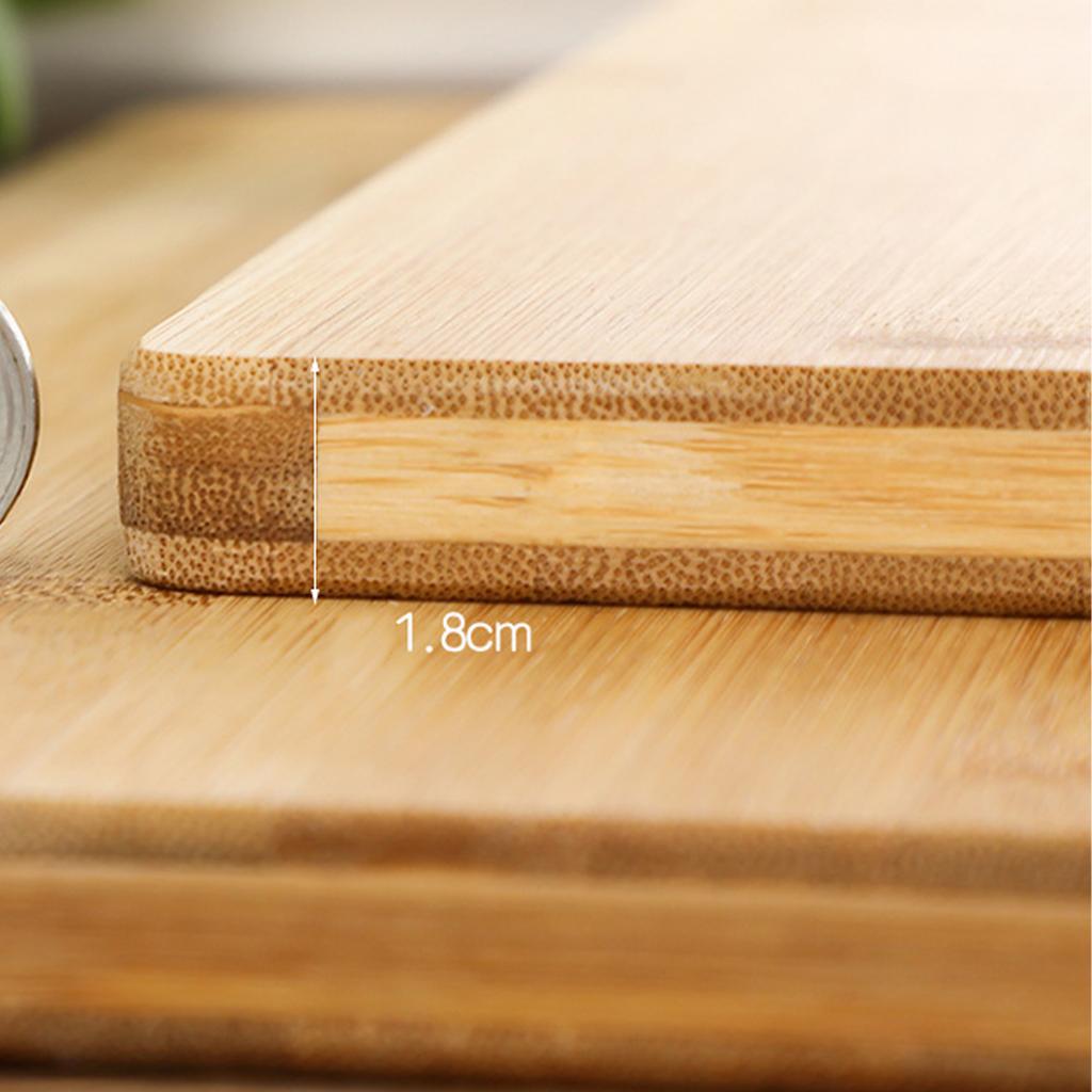 Chopping Board Thickened Bamboo Stable Sturdy Anti Crack Easy To Clean Kitchen Cutting Board with Hanging Hole