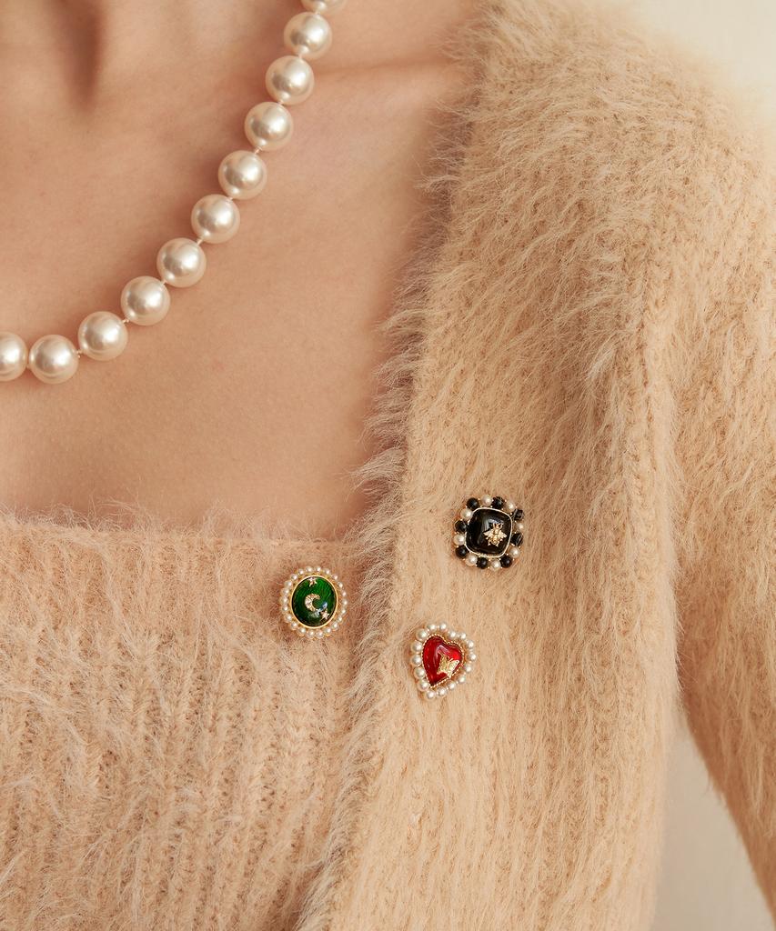 Tatiana Old Moon Antique Pearl Brooch_Bch0094