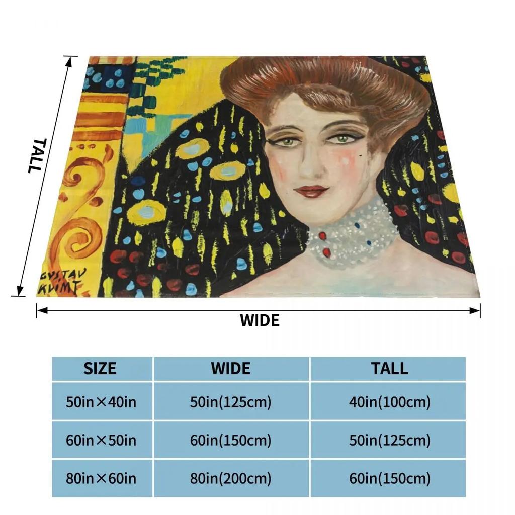 Tree Of Life Stoclet Frieze Gustav Klimt Blankets Fleece Novelty Warm Throw Blanket for Bedspread Autumn/Winter
