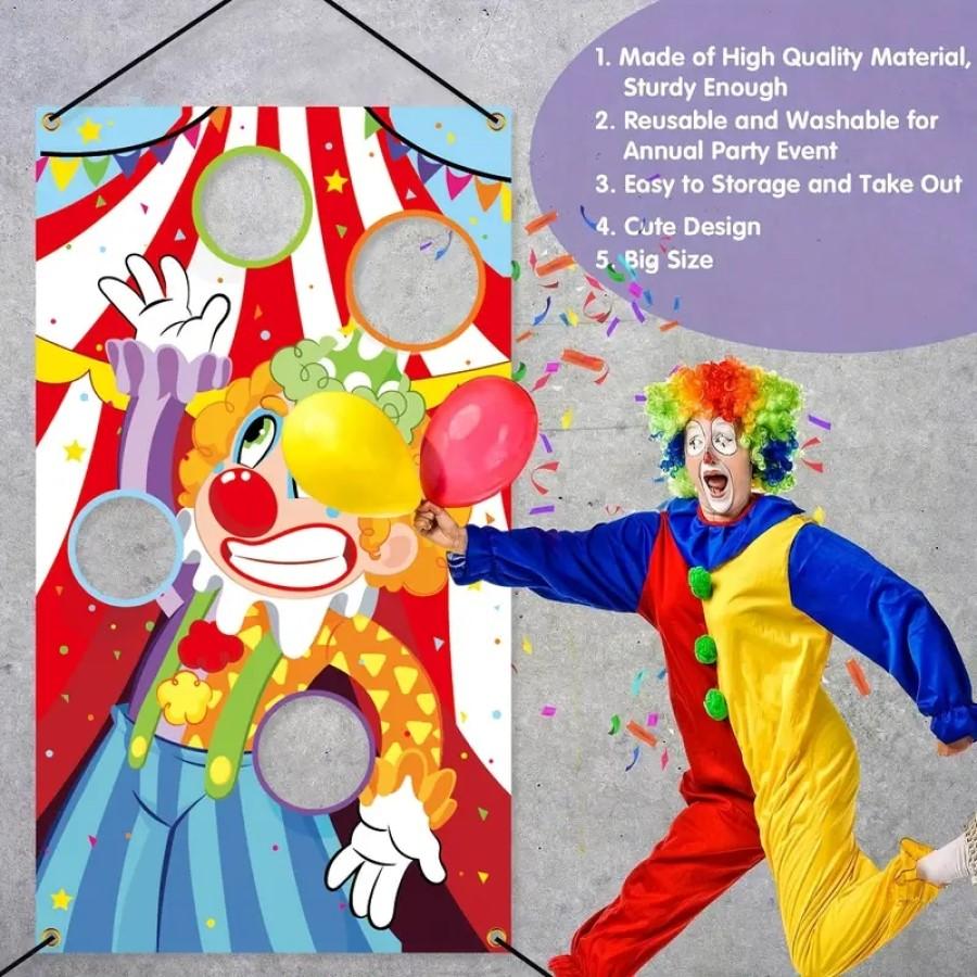 1 Set, Carnival Toss Games, Includes Carnival Banner And 3 Sandbags, Outdoor Party Game Supplies, Yard Lawn Easter Party Game