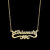 Atoztide Custom Name Necklace for Women Zircon Heart Butterfly Stainless Steel Jewelry Choker Chain Personalized Birthday Gift