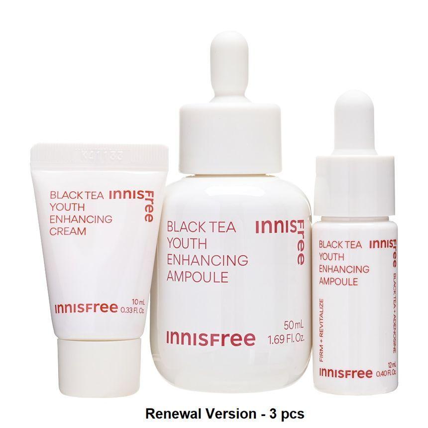 Innisfree Black Tea Youth Enhancing Elasticity Ampoule Set 3pc AUTHENTIC STORE