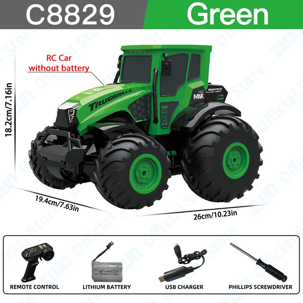JJRC C8829 2.4G RC Car Amphibious Tractor Full Scale 4WD RTR Off-road And Waterproof Remote Control Farmer Vehicle Toys for Kid