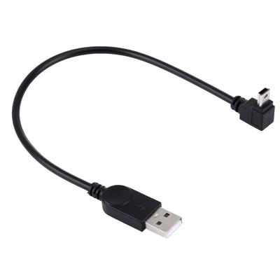 90 Grad Winkelstecker Mini USB auf USB Daten-/Ladekabel, Länge: 28cm