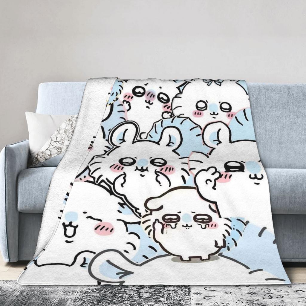 Chiikawas Momonga Blanket Flannel Textile Decor  Multi-function Super Soft Throw Blankets for Bedding Bedroom Bedding Throws