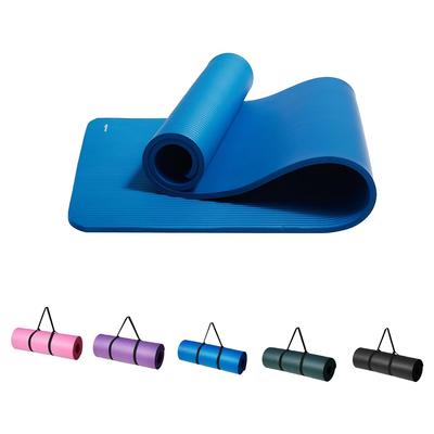 Basics Yogamåtte 6mm 12mm 25mm Træning Stræk Pilates Bærestrop
