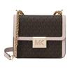New Sonia Leather Crossbody Bag Shoulder Bag Women's Dark Brown Light & Pink 35F1G6SS5B-648