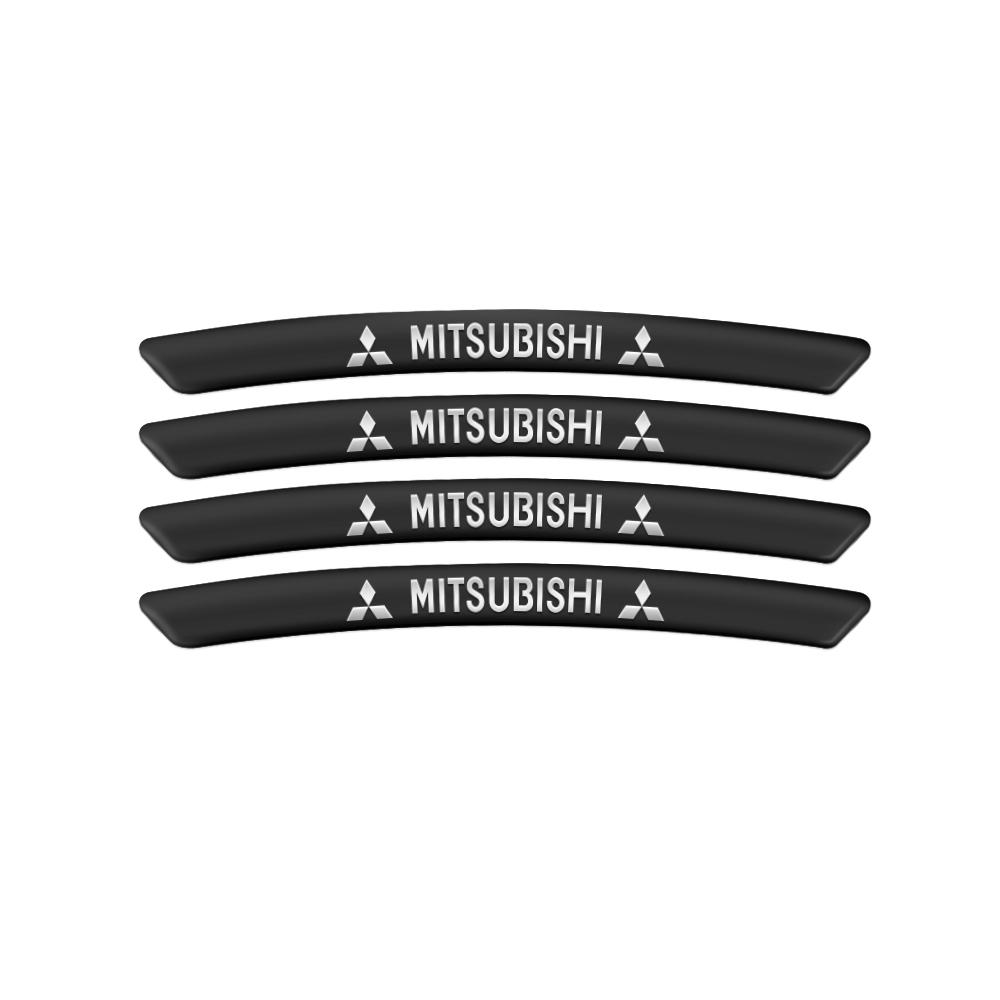 

4Pcs Aluminum Car Wheel Rim Sticker Decoration Accessories For Mitsubishi 9 Ralliart X EX ASX L200 Colt Outlander Pajero Lancer чёрный
