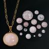 5/10pcs Natural Stone Cabochon Beads Powder Crystal Round Flatback Cabochon Cameo For Jewelry Making DIY Rings Necklace Supplies