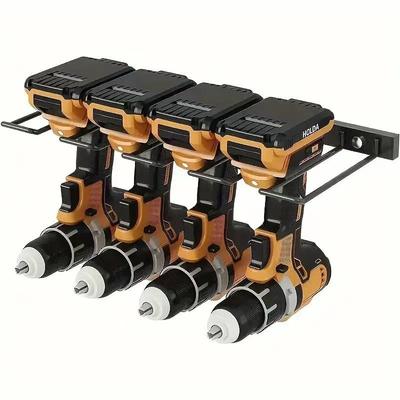 Wall-Mounted Metal Power Tool Storage Rack for Garage - Practical Organizer