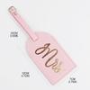 PU Leather Mr Mrs Pattern Luggage Tag Honeymoon Wedding Bridal Gift Cute Suitcase Tags for Women Men Travel Accessories