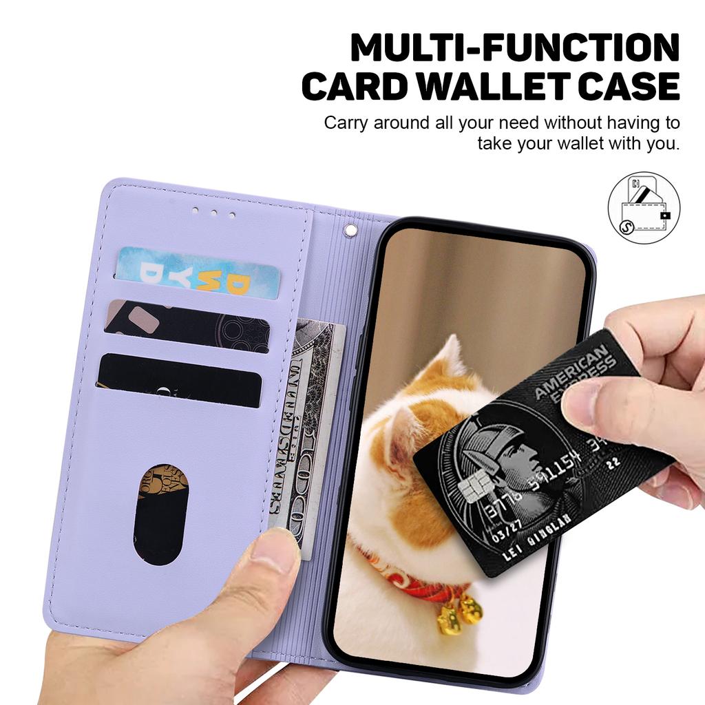 For OnePlus Nord 5 5G/Ace 5 Ultra 5G Case RFID Blocking Kitten Pattern TPU + PU Leather Phone Cover with Wrist Strap