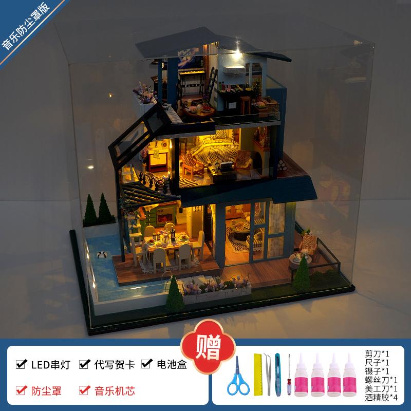 Handmade Villa Assembly Model, Architectural Creative Toy for Adults, Birthday Gift for DIY Model Builders