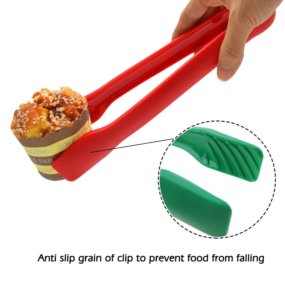 

3Pcs/set Non-Slip Food Tong Food Grade Plastic Bread Tongs Salad Serving Tongs Kitchen Cooking Clip Clamp BBQ Tools Accessories