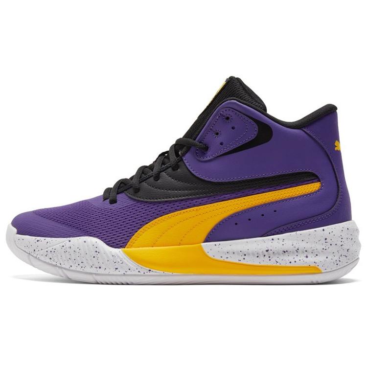PUMA Triple Mid Splatter Prism Violet Spectra Yellow Men s 377570-01 EU 44.5