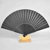 Mirhua fan black plain bone Japanese style bamboo mens womens durable stylish lightweight unisex festival accessories