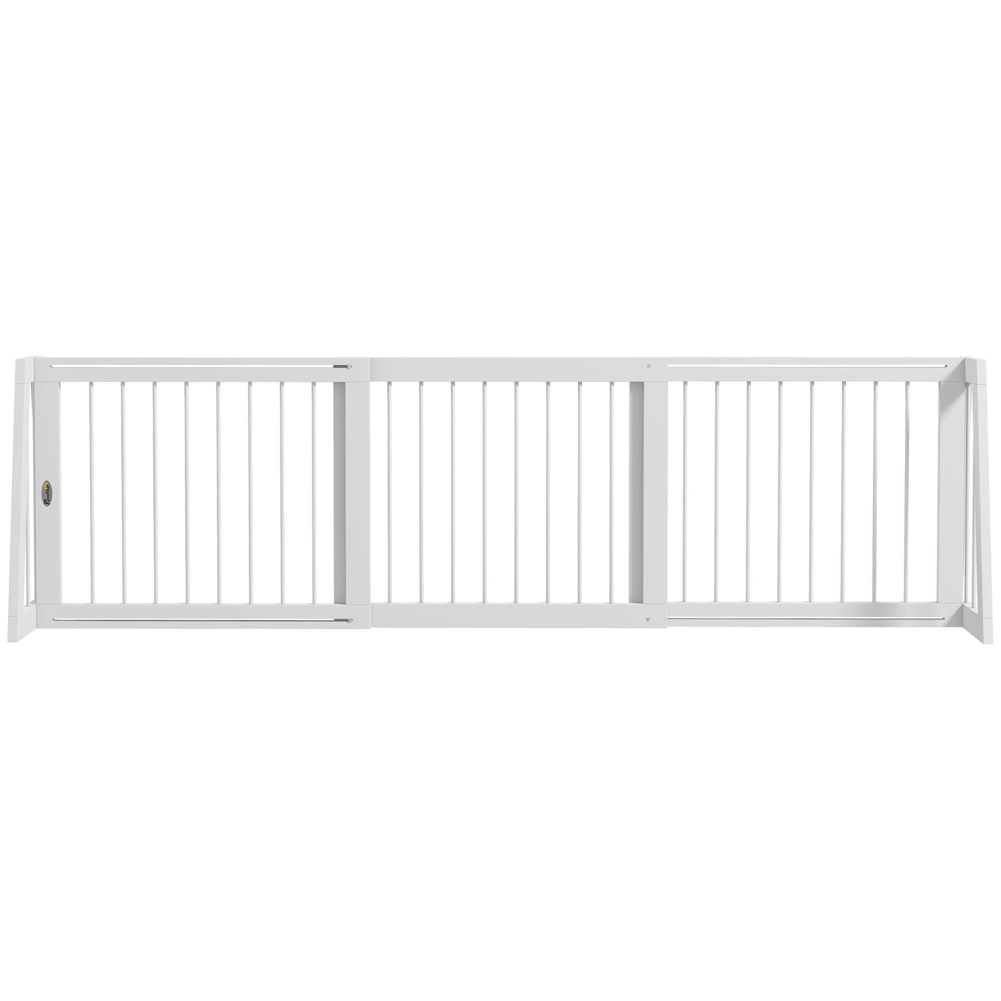 Dog Gate, Non-Slip, Freestanding, Extendable, Wood