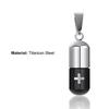 Titanium Steel Love Pill Pendant