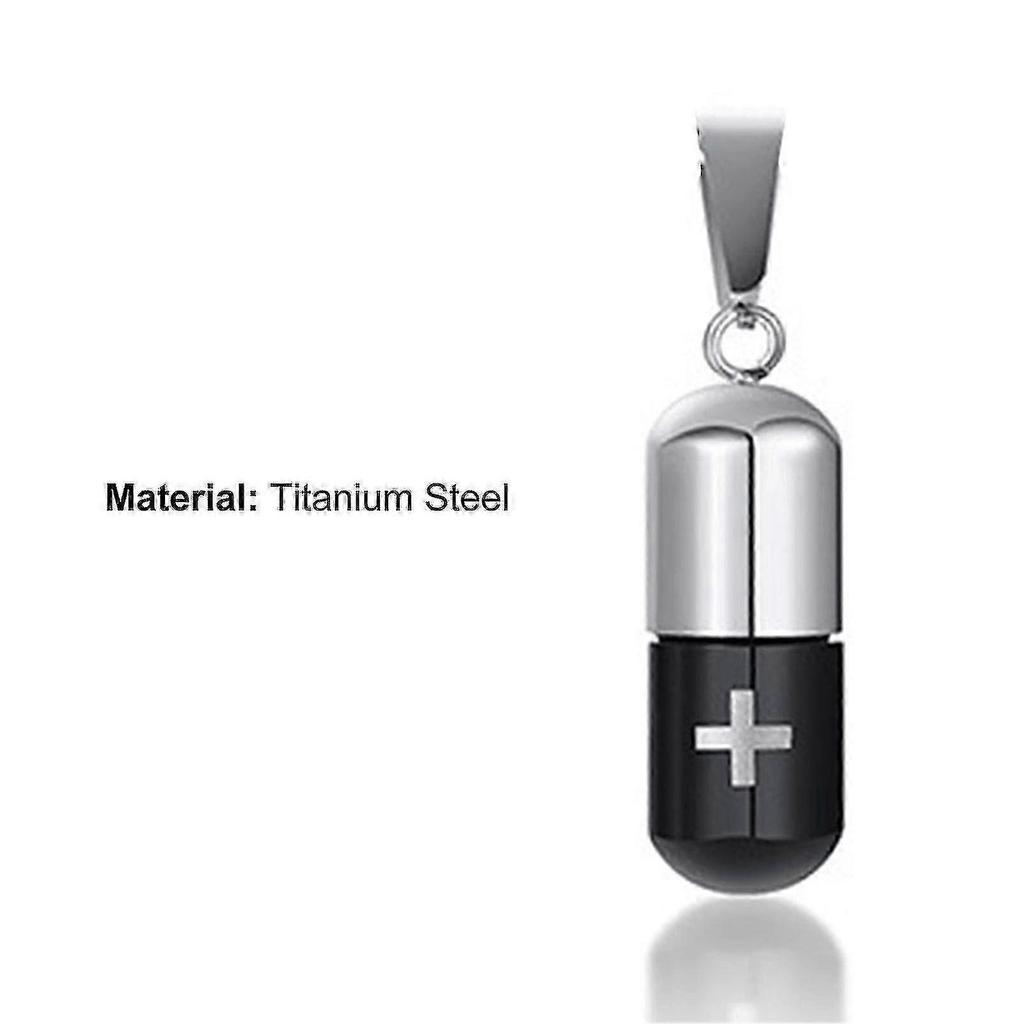 Titanium Steel Love Pill Pendant