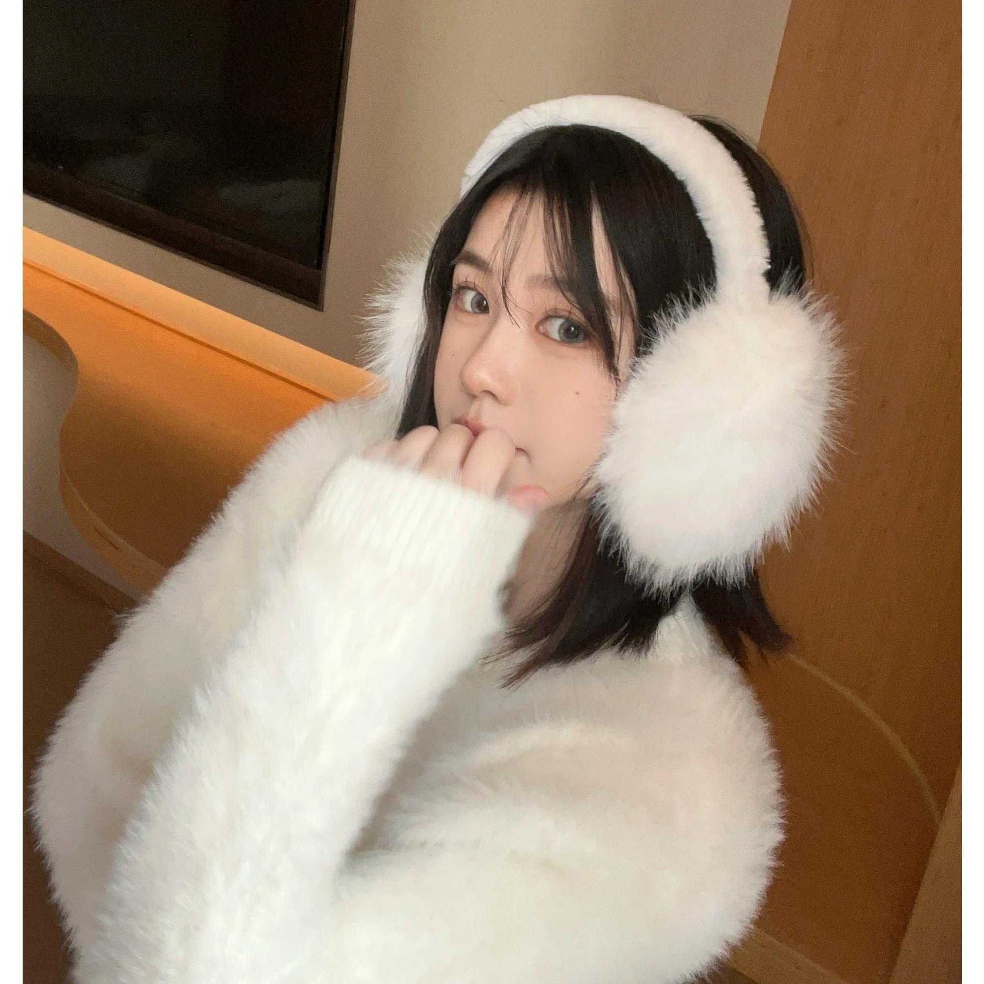 

Новые плюшевые наушники 5 цветов Инновационные модные контрастные цвета Трендовые наушники Для лучших друзей подарок на день рождения