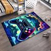 Gaming Controller Pattern Carpet with Neon Style and Vibrant Colors Suitable for use as an anti-slip for living room bedroom sofas