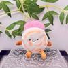 Plush Lovable Food Doll Keychain In Pancake Design Soft Short Fur For Bags Keyrings And
