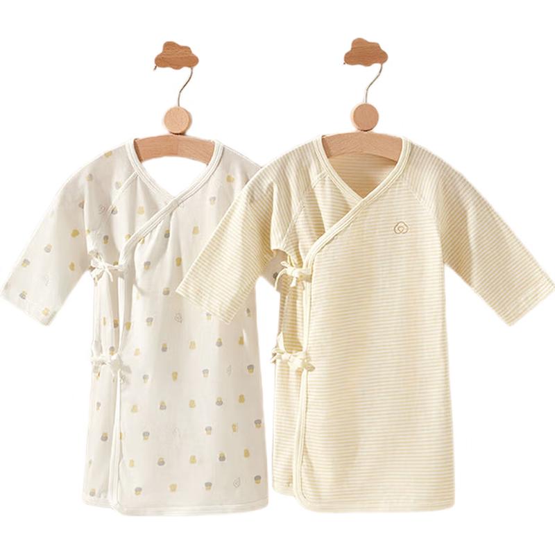 PurCotton Newborn Baby Long Sleeve Bodysuit Pajamas