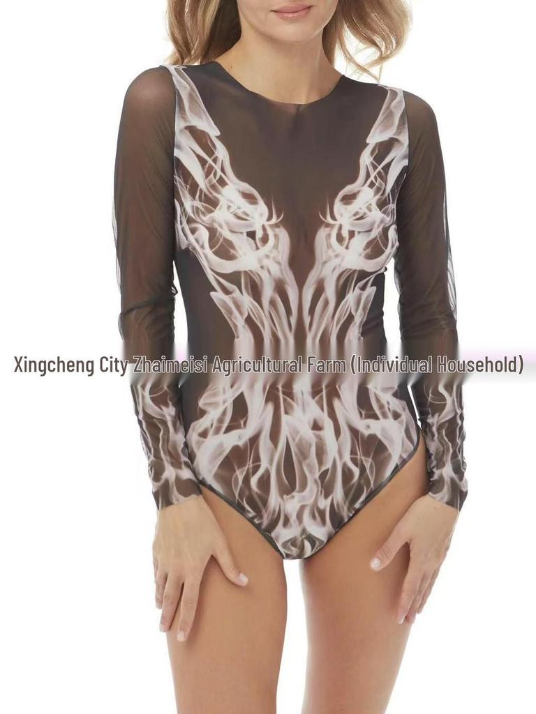 Women's Mesh Sun Protection Russian Swimsuit
