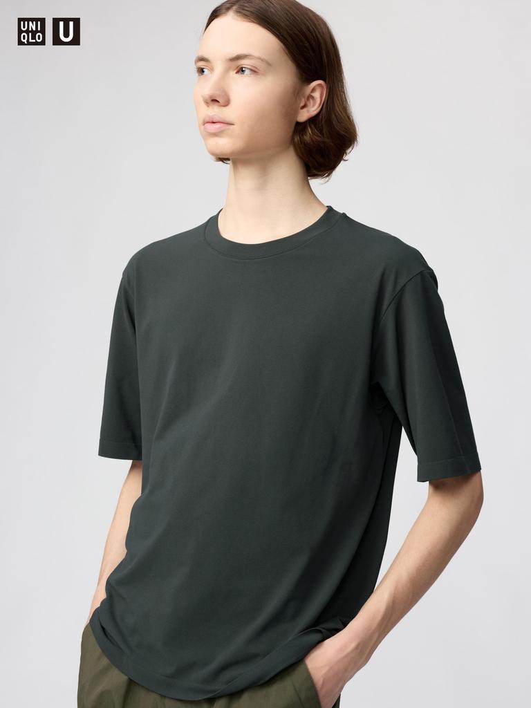 Uniqlo 482779 DRY-EX Crew Neck T-Shirt DARK GRAY GRAY BLACK LIGHT GREEN Japan