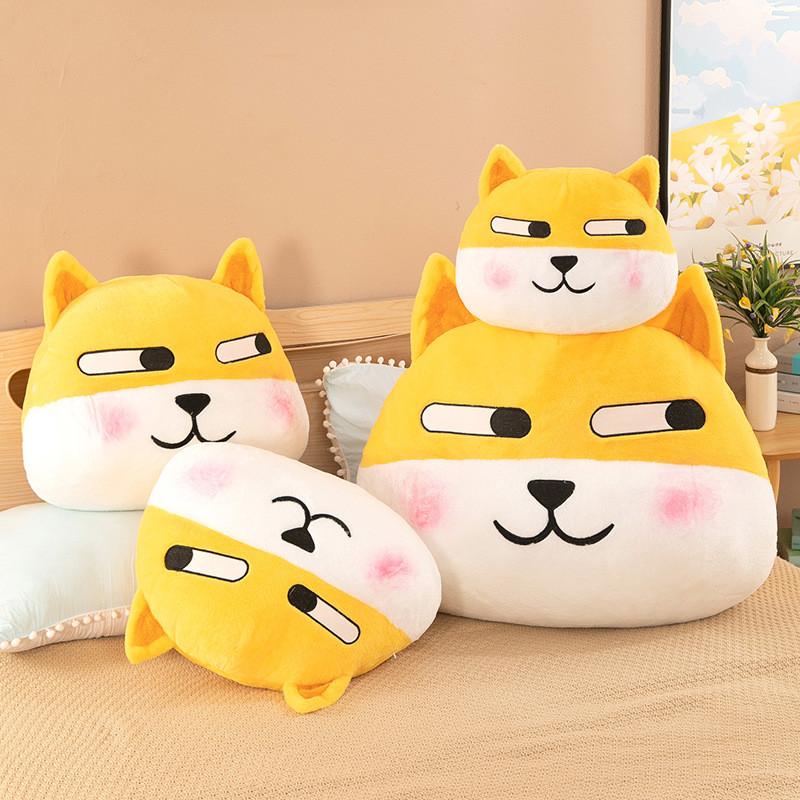 Dog Head Funny Plush Toy Cushion Animal Stuffed Dolls Home Decoration Pillow Kid