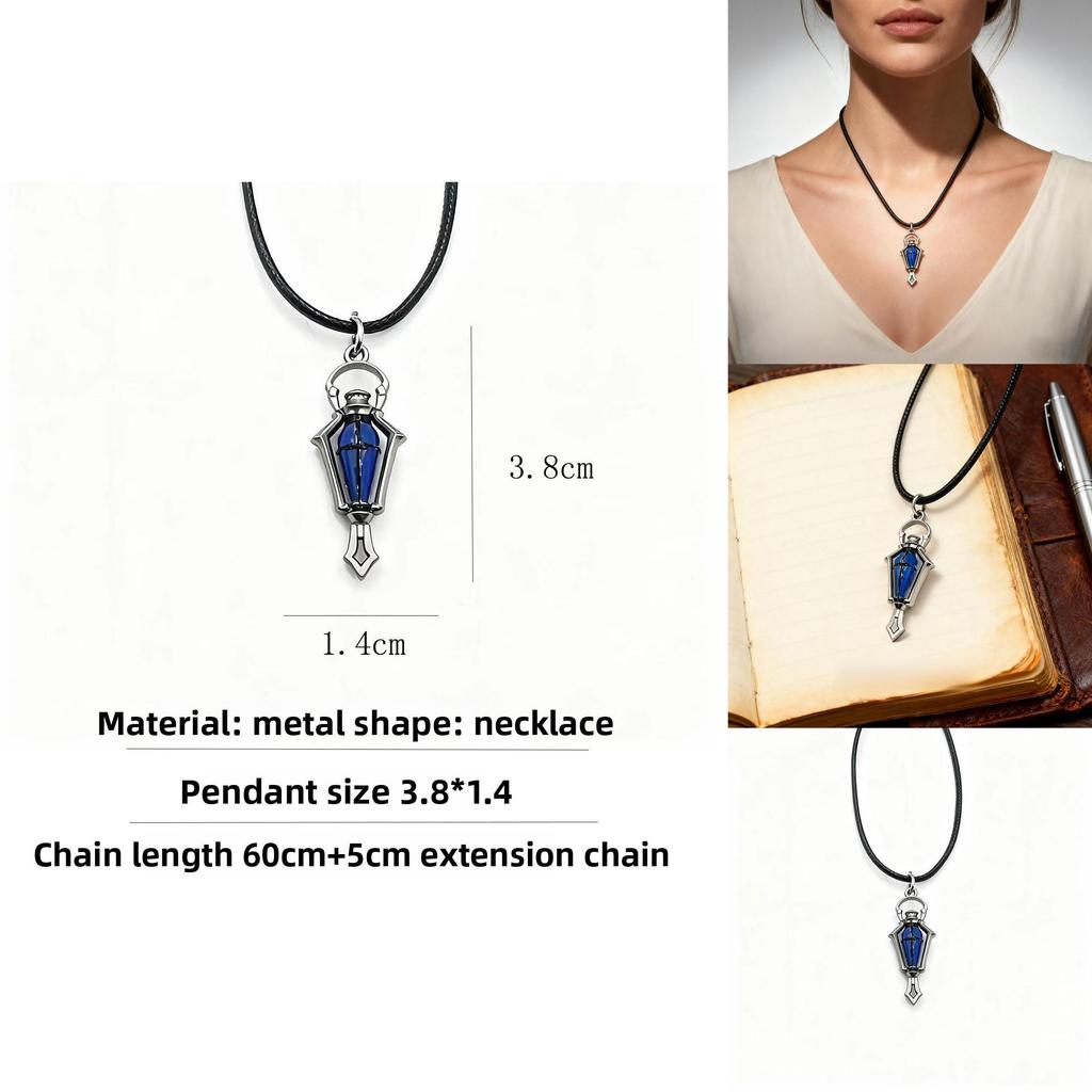 Lantern Theme Jewelry Necklace With Electroplated Zinc Alloy Animal Pendant