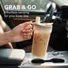 400ML Portable Tumbler Water Cup With Strainer&Straw Heat-resistant Leak-proof Transparent Plastic Drinking Bottle For Students