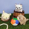 Naitou Design Pochamaru Feline Series (S) Sand Cat Plush Toy, Approx. 10cm Tall