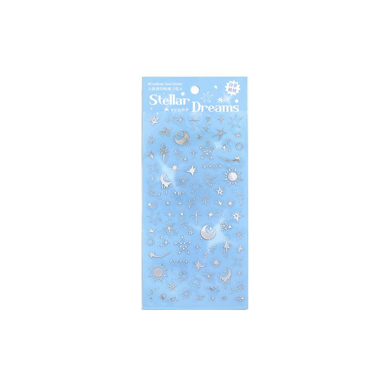 Phantom Dream Series Korean-Style Embossed Stickers for Journals – 4 Designs