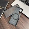 Luxury Carbon Fiber Leather Magsafe Phone Case for Samsung Galaxy Z Fold 7 6 5 4 3 Protect Magnetic Wireless Charging Back Cover