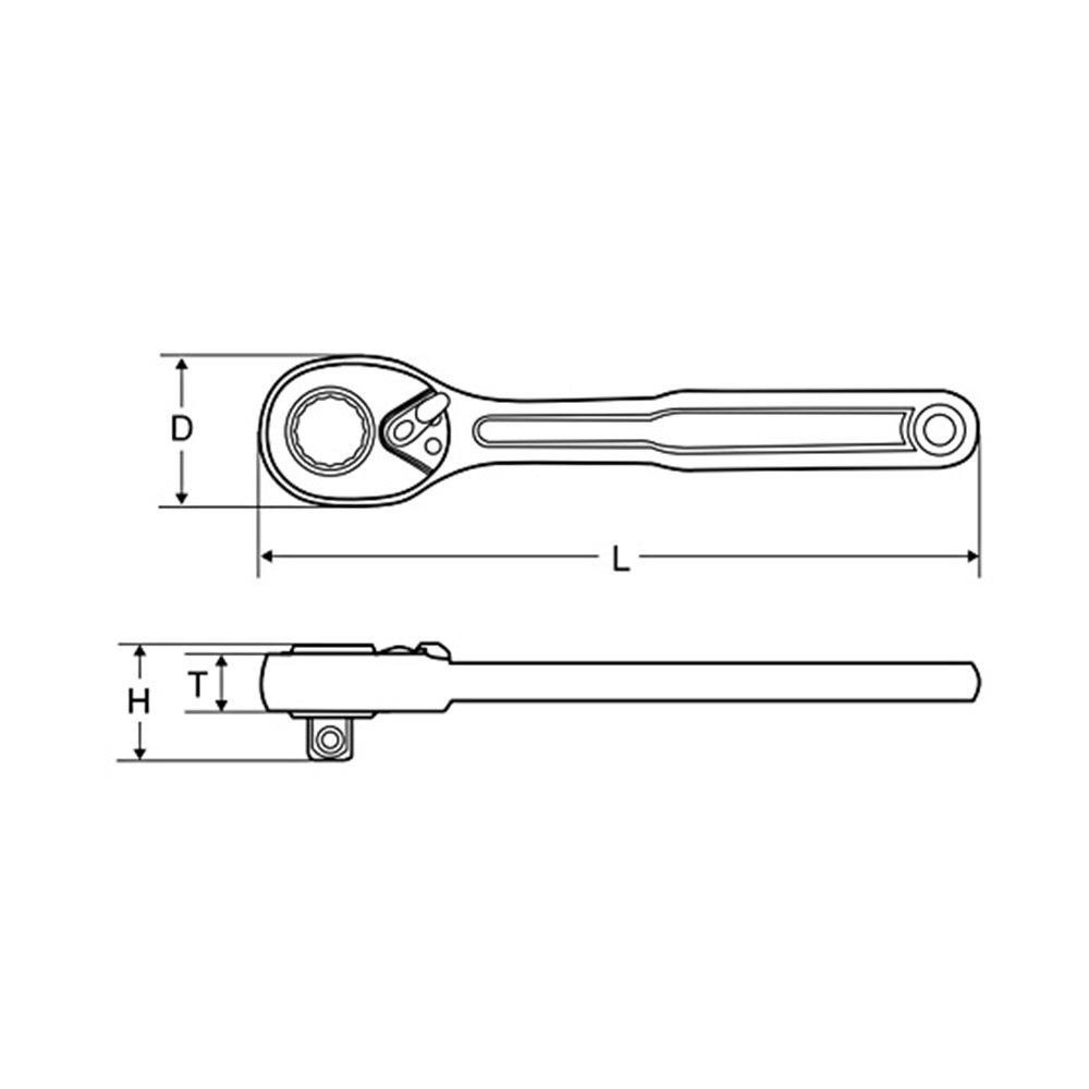 Mito Koki Ratchet Handle 3RH175 175 x inch Size 3/8