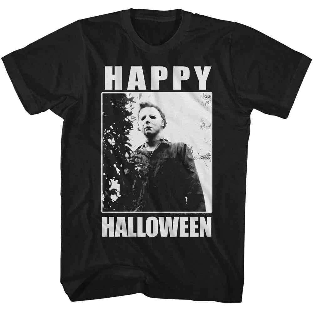 Halloween Horror Movie Michael Myers Happy Halloween Photo Men s T Shirt XL