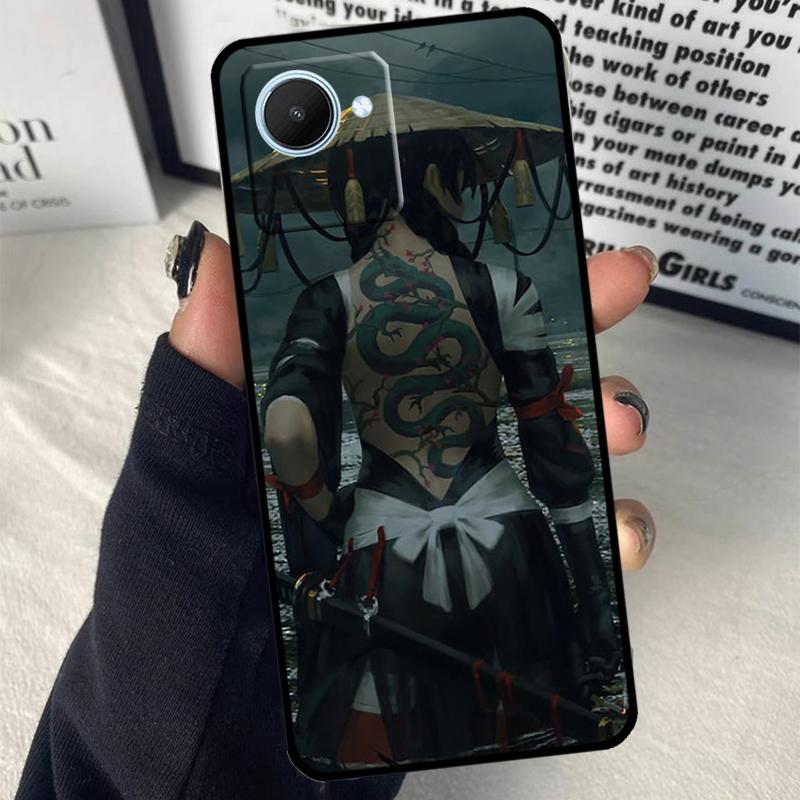 Samurai Warrior Geisha For Realme 15 14 10 11 12 13 Pro Plus C65 C67 C71 C63 C61 C55 C51 C53 C75 GT6 GT7 Pro Case