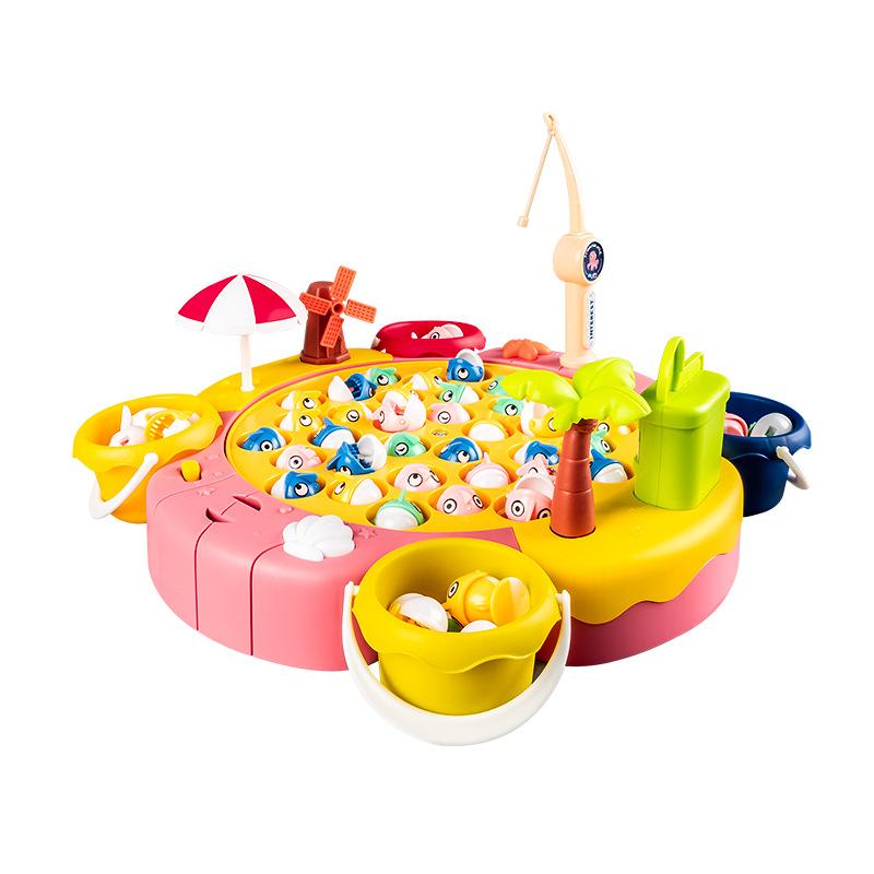 Non-Toxic Children'S Magnetic Fishing Game Early Educational Learning Toy With 6 Poles & 21 Fish For Kids Develops Fine Motor Skills Gifts