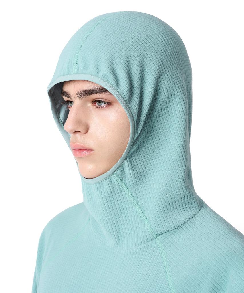 CHAMPION Waffle Fleece High-Neck Hoodie Green