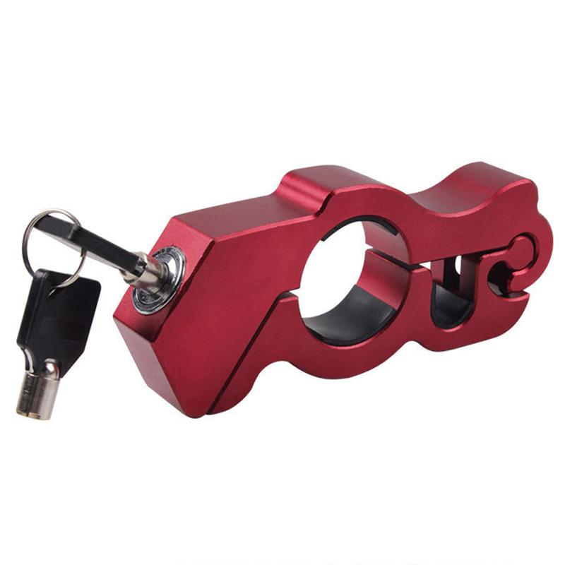 Motorcycle Modified Handlebar Lock Helmet Anti-theft Electric Vehicle Dirt Bikes Aluminum Alloy Fixed Horn