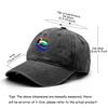 South Africa Flag Lip Print Snapback Sun Hat, Patriotic Flat Cap Hip Hop Leisure Sporting Retro Adjustable Baseball Hat